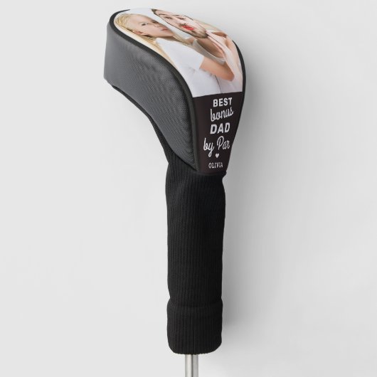 パー最高のー写真お父さんの日カスタムのボーナスパパ ゴルフヘッドカバー (アングル)