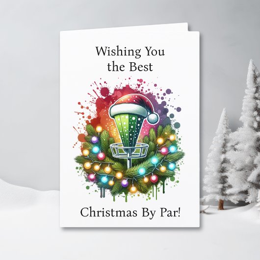 パー最高の別のクリスマス | ディスおもしろいクゴルフをテーマにした シーズンカード
