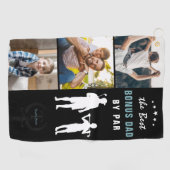 パー最高の別ボーナスパパ |モノグラムフォトコラージュ ゴルフタオル (横)