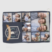 パー最高の別ボーナスパパ |写真のコラージュ ゴルフタオル (横)