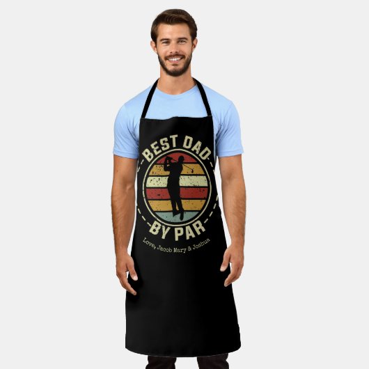 パー最高の父親の日によるパパ エプロン (着用した状態)