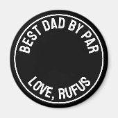 パー犬の写真で最高の父 マグネット (正面)