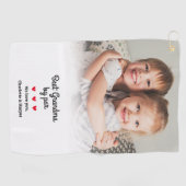 パー現代の写真で最高の祖母 カスタム記念品 ゴルフタオル (横)