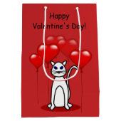 パー県猫バレンタインメディッド抱き枕 ミディアムペーパーバッグ (裏面)