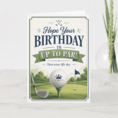 パー級ゴルフ 誕生日カード 折りたたみ式 カード (正面)