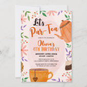 パー茶しよう!フローラティーパーティー誕生日 招待状 (正面)