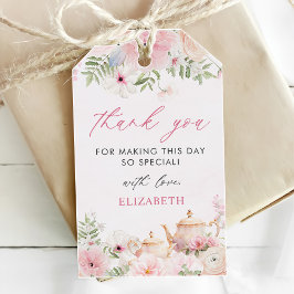 パー茶フローラティーガールバースデーパーティー ギフトタグ