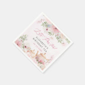 パー茶フローラティーガールバースデーパーティー スタンダードカクテルナプキン (角)