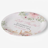 パー茶フローラティーガールバースデーパーティー ペーパープレート (アングル)