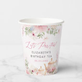 パー茶フローラティーガールバースデーパーティー 紙コップ (裏面)