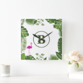 パー葉ムアクリル時計 スクエア壁時計 (ホーム)