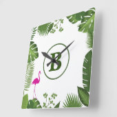 パー葉ムアクリル時計 スクエア壁時計 (傾斜)