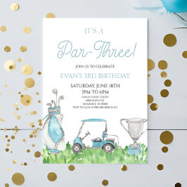 パー3だ！ブルーゴルフ3rd誕生日パーティー 招待状