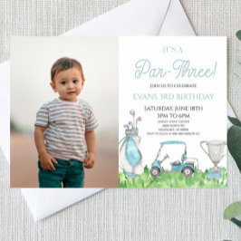 パー3だ！ブルーゴルフ3rd誕生日パーティー 招待状