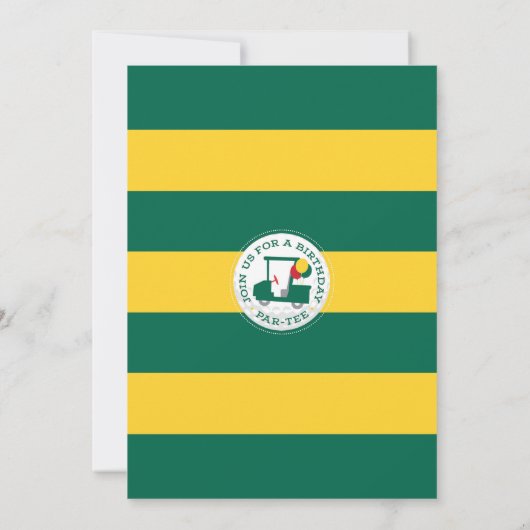 パー3パー・ティー3歳の誕生日招待状 招待状 (裏面)