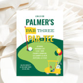 パー3パー・ティー3歳の誕生日招待状 招待状