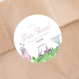 パー3ピンクゴルフ第3期パーティー ラウンドシール