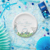 パー3ブルーゴルフ第3誕生日パーティー ペーパープレート (パーティー)