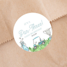 パー3ブルーゴルフ第3誕生日パーティー ラウンドシール