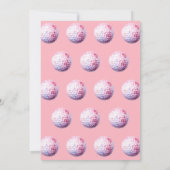 パー・ティーだ！ピンクとホワイトゴルフをテーマにしたパーティー 招待状 (裏面)