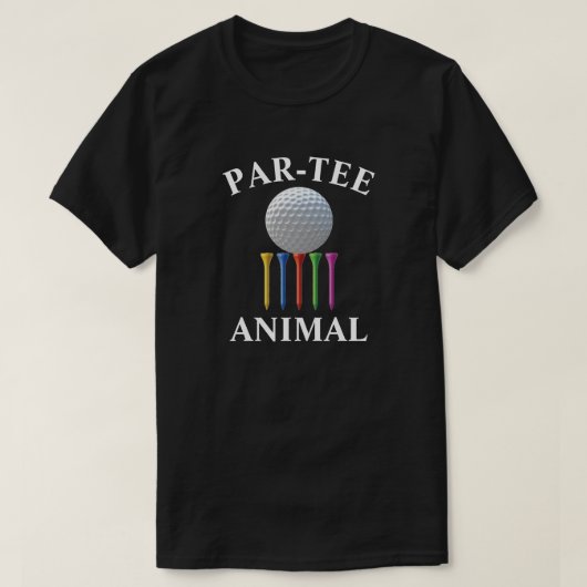 パー・ティー・アニマル・ゴルフTシャツ Tシャツ (デザイン正面)