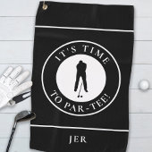 パーTゴルファーおもしろいユーモアMonogram Black For He ゴルフタオル