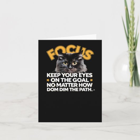 パ保ーを暗くしないで目をゴールに集中させる カード (正面)