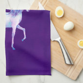 パ信じステルの水の色でユニコーン キッチンタオル (四つ折り)