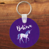 パ信じステルの水の色でユニコーン キーホルダー (正面)