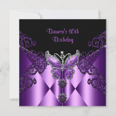 パ品亮菫蝶の宝石 30歳の誕生日パーティー 招待状 (正面)