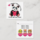 パ大切ンダバレンタイン – 戻る！ スクエア名刺 (正面/裏面)