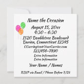 パ大切ンダ誕生日招待状 招待状 (裏面)