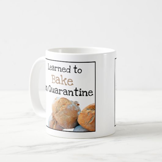 パ学ンを用いて検疫おもしろい文字で焼く コーヒーマグカップ (正面左)