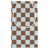 パ市松模様にステルブルーとブラウン スモールペーパーバッグ (裏面)