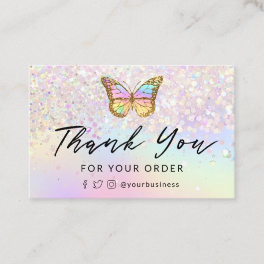 パ感謝していステル蝶の名刺 名刺 (正面)