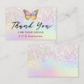 パ感謝していステル蝶の名刺 名刺 (正面/裏面)