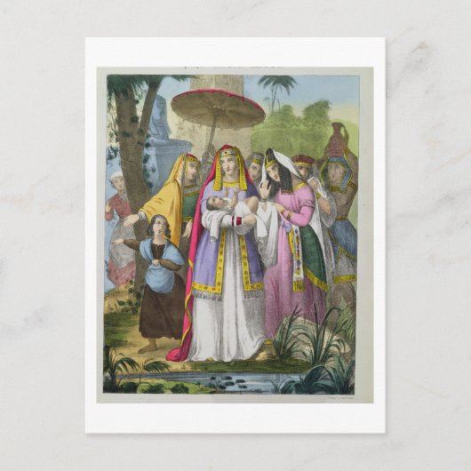 パ救ロの娘のモーセは聖書の宣伝から ポストカード (正面)