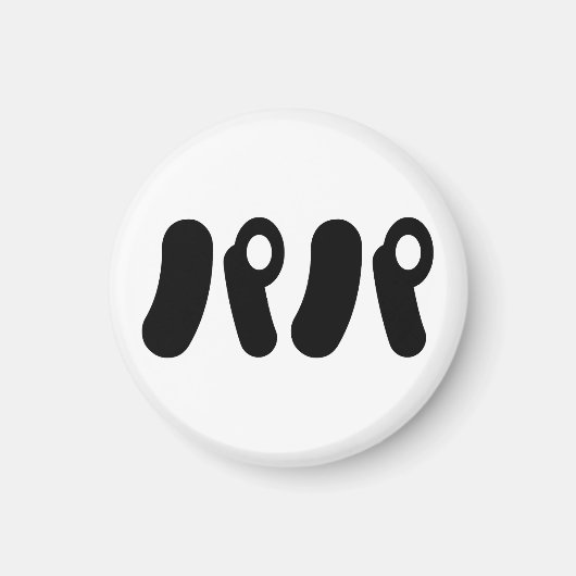 パ日本のパパパ |日本語 マグネット (正面)