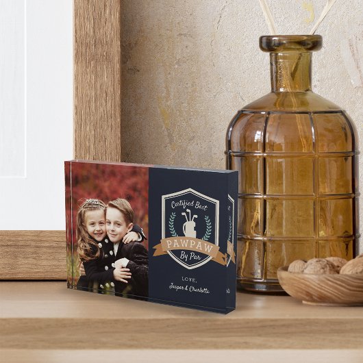 パ最高のウパ(パー) |ゴルフのおじいちゃん フォトブロック