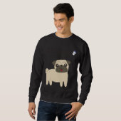 パ最高のグ好き向けPugギフトクラシックTシャツ395 スウェットシャツ (正面フル)