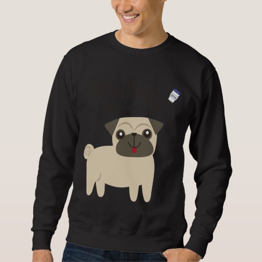 パ最高のグ好き向けPugギフトクラシックTシャツ395 スウェットシャツ (正面)