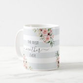パ最高のステル色の母のフローラトート コーヒーマグカップ (正面左)