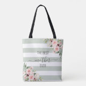 パ最高のステル色の母のフローラトート トートバッグ (裏面)