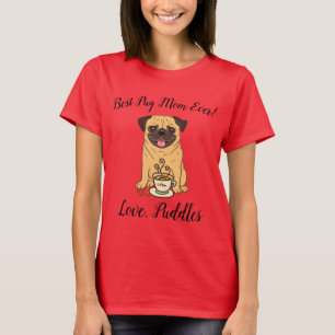 パ最高のッグ・ママ!愛、犬の名前 Tシャツ