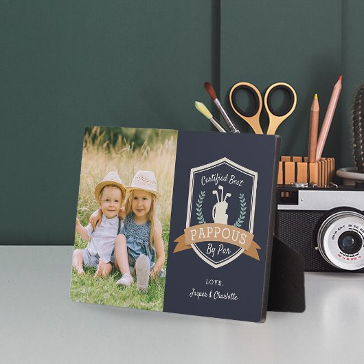 パ最高のップー |ゴルフのおじいちゃん フォトプラーク