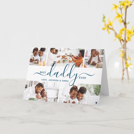 パ最高のパが父親の日の写真を撮る カード (黄色い花)