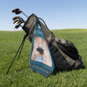 パ最高のパのお父さんの日の写真 ゴルフタオル (グリーン)