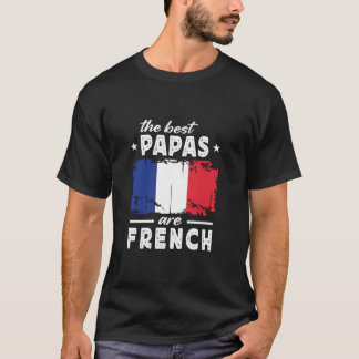 パ最高のパは父フランスのの日フランス国旗である Tシャツ