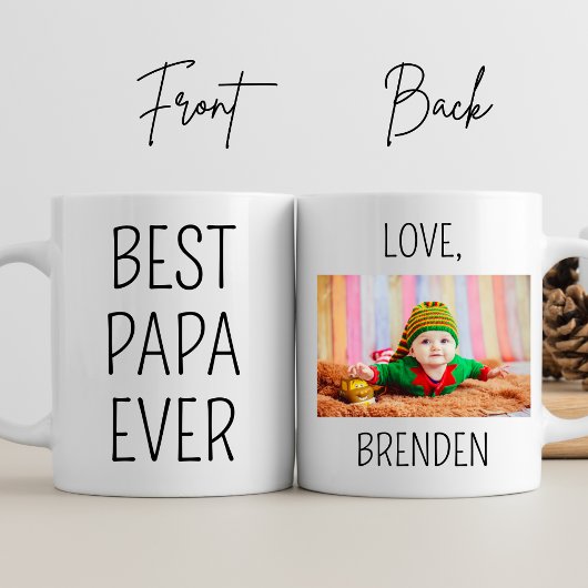 パ最高のパエバーグランドパ誕生日写真パーソナライズされた マグカップ