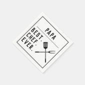 パ最高のパシェフはクール父の日BBQパーティー スタンダードカクテルナプキン (角)